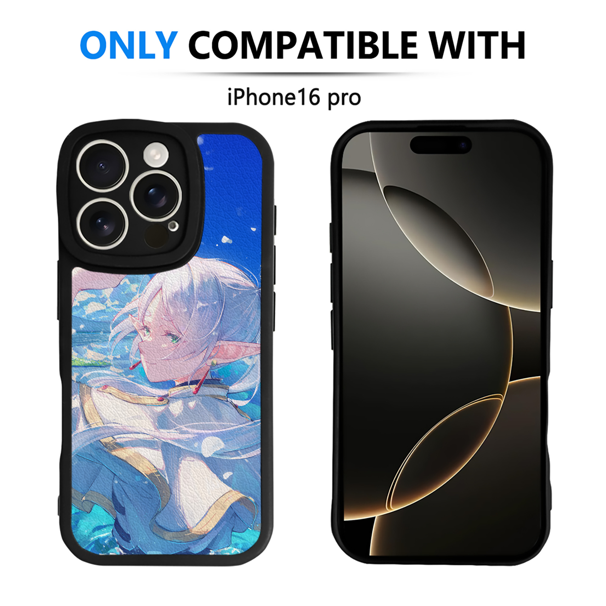 （画像用） 葬送のフリーレン Frieren 【iPhone 16シリーズ対応】シリコンスマホケース（レザー調） 材質：シリコン
